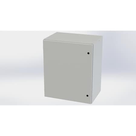Saginaw Control & Engineering 1/4 Turn Latch Electrical Enclosures, 36 in H, 20 in D, 30 in W, NEMA 3R, 4, 12, 13, Carbon Steel SCE-36EL3020LPLG